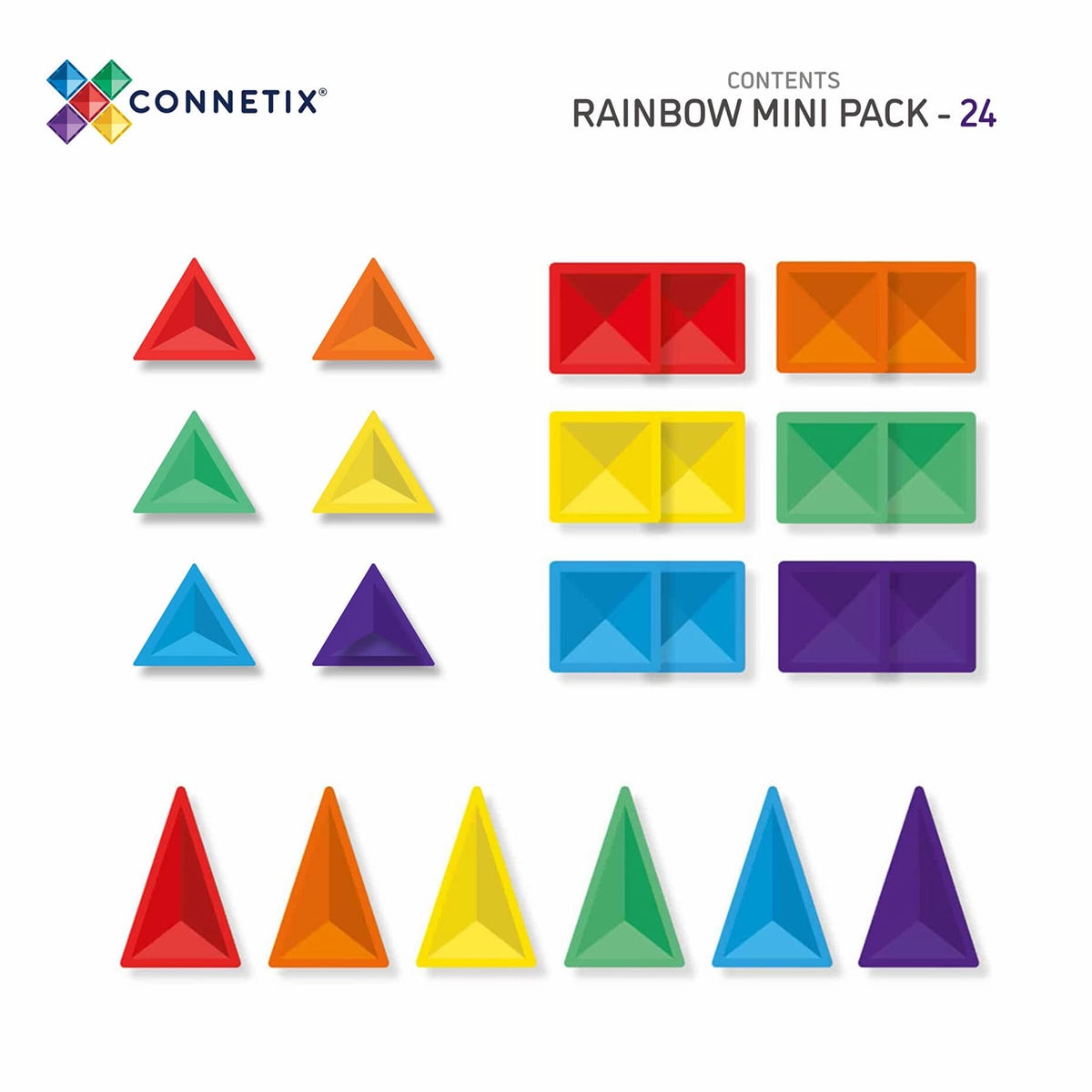 Connetix Rainbow Mini Pack (24 pc)