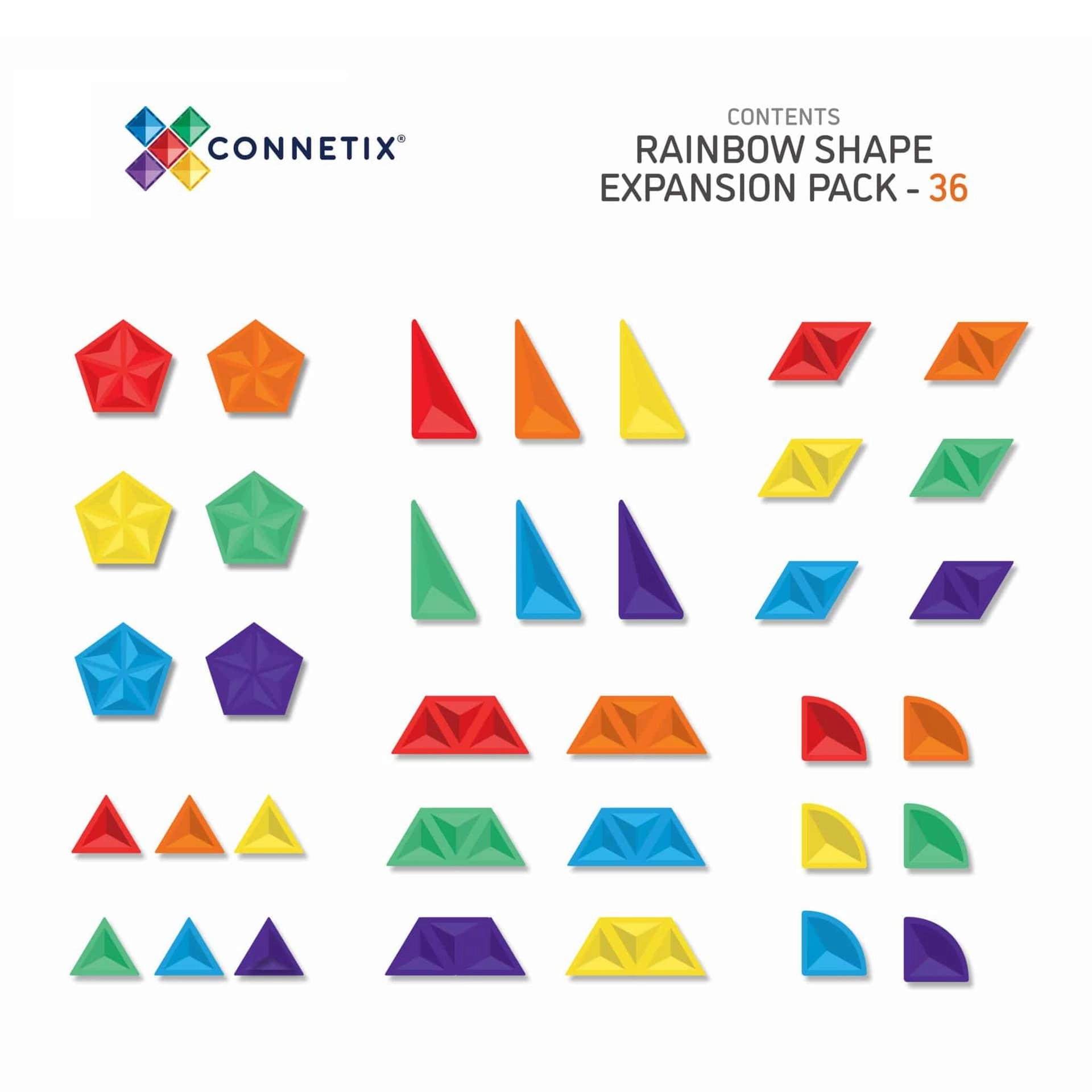 Connetix Rainbow Shape Expansion Pack (36 pc)