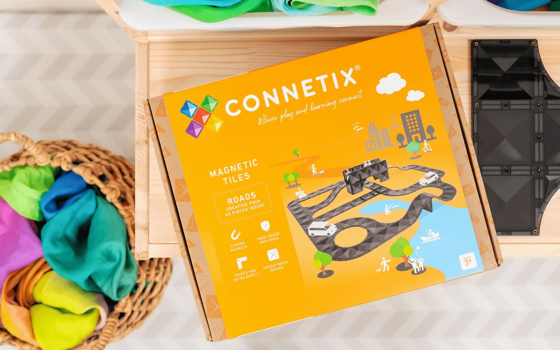 Connetix Tiles Creative Roads Pack 48 Piece