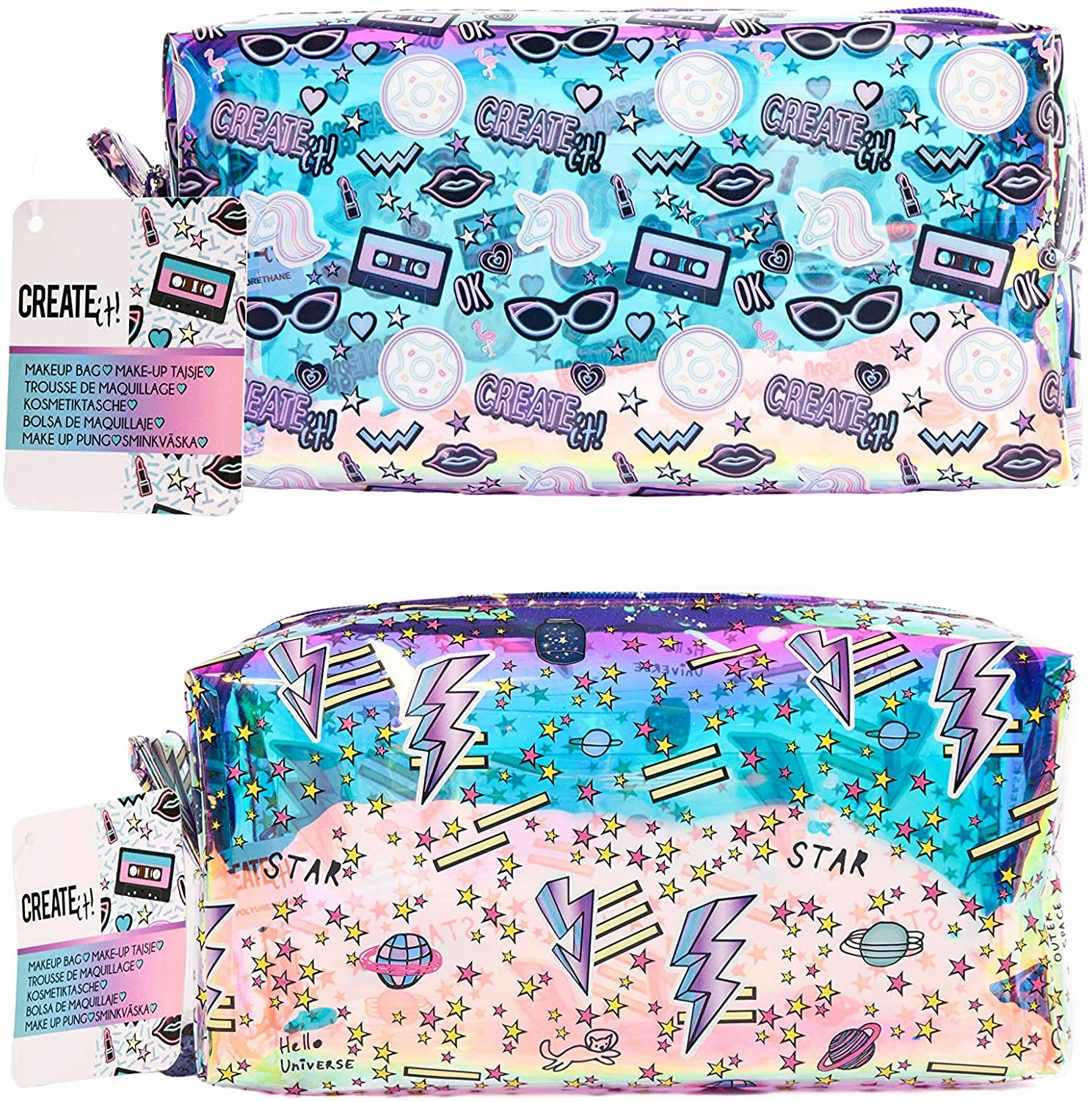 CREATE IT! MAKEUP BAG GALAXY & NEON 2-ASS DIS