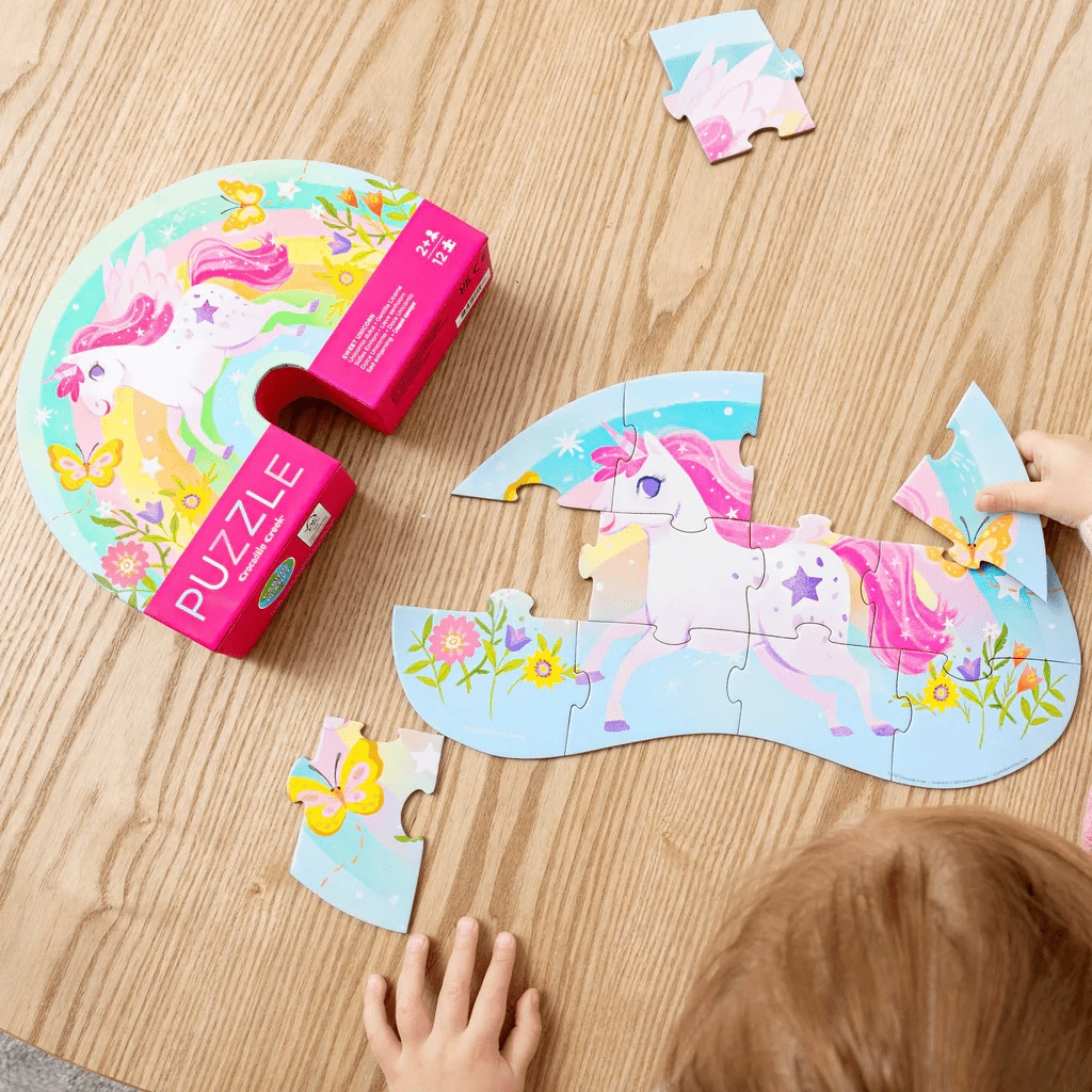 Crocodile Creek Mini Puzzle 12 pc - Sweet Unicorn