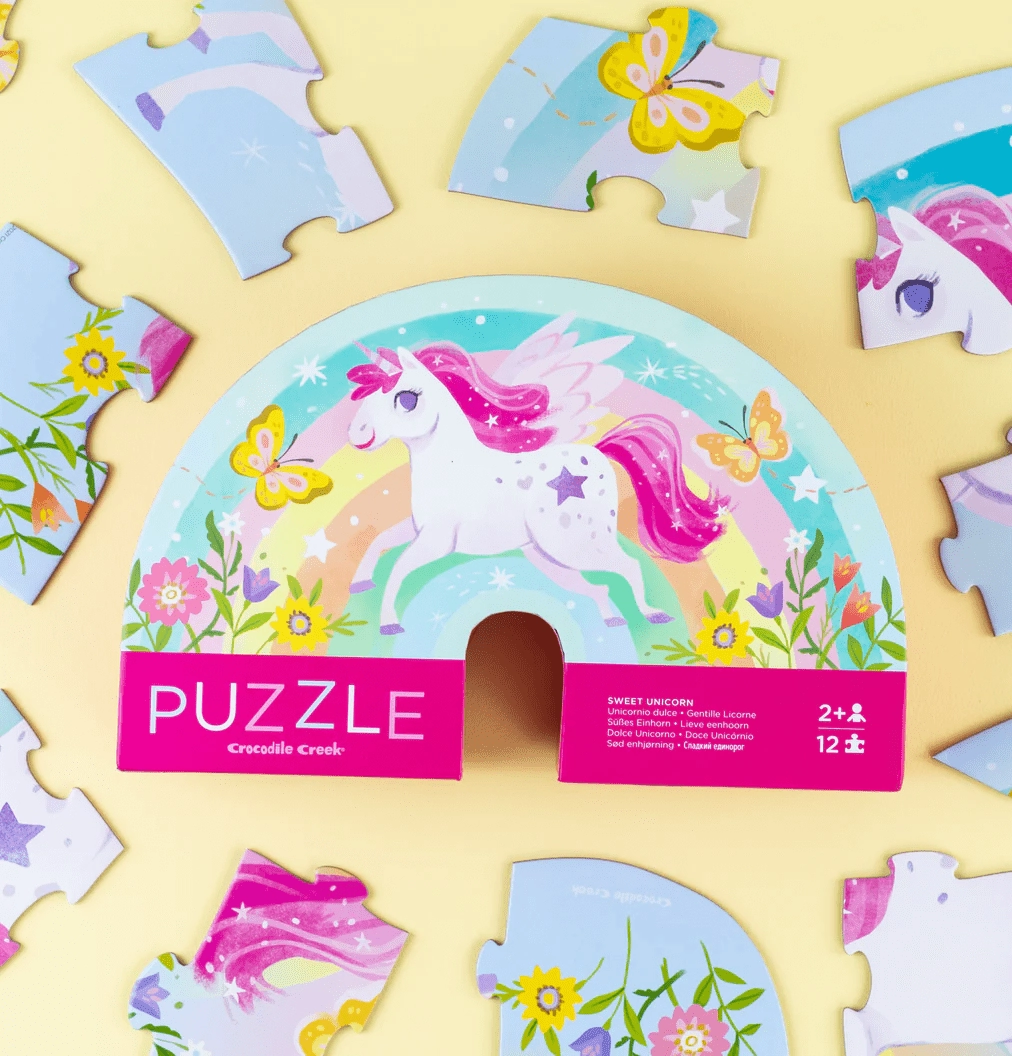 Crocodile Creek Mini Puzzle 12 pc - Sweet Unicorn