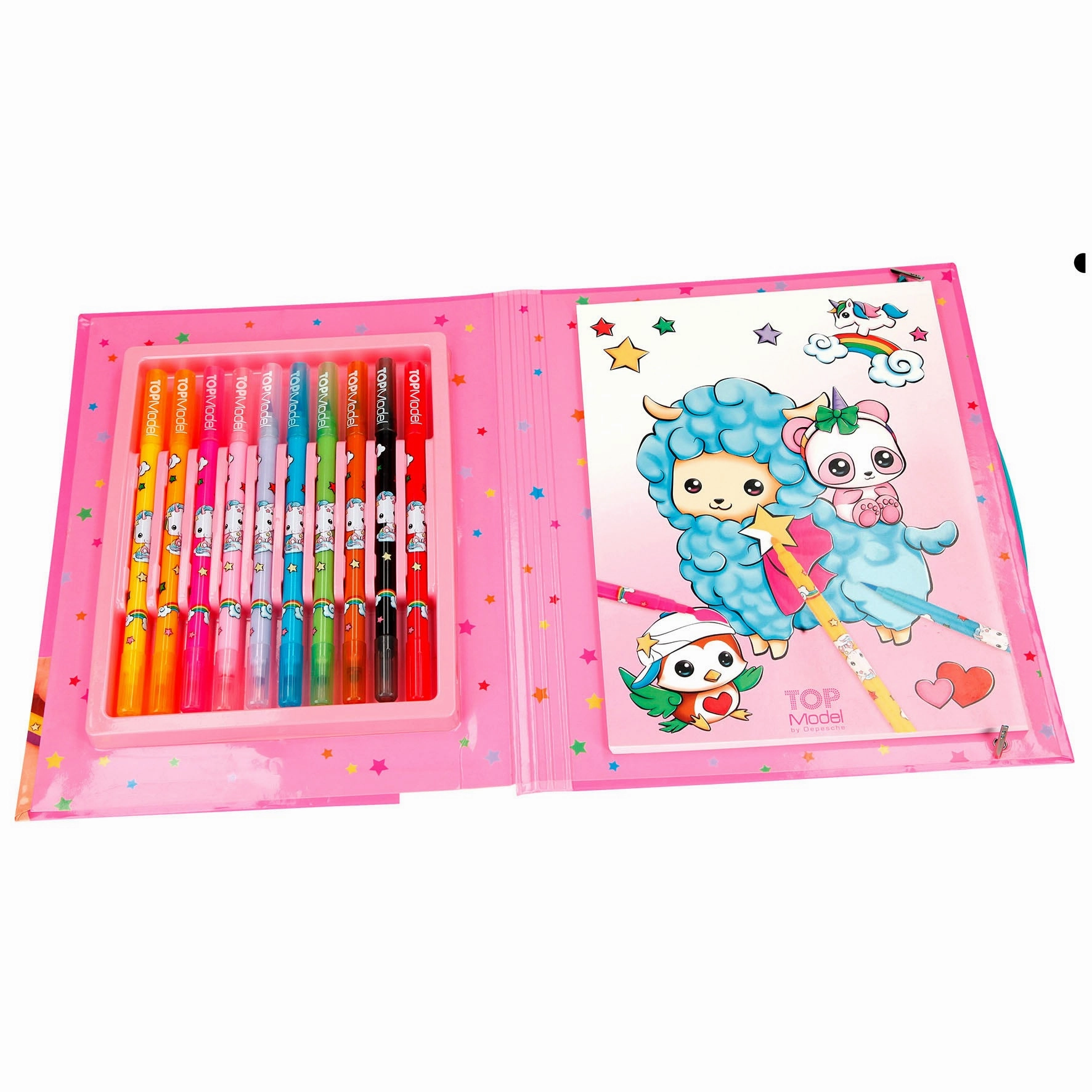 Depesche Mangamodel Cute Friends Creatice Folder with 10 Feltpens