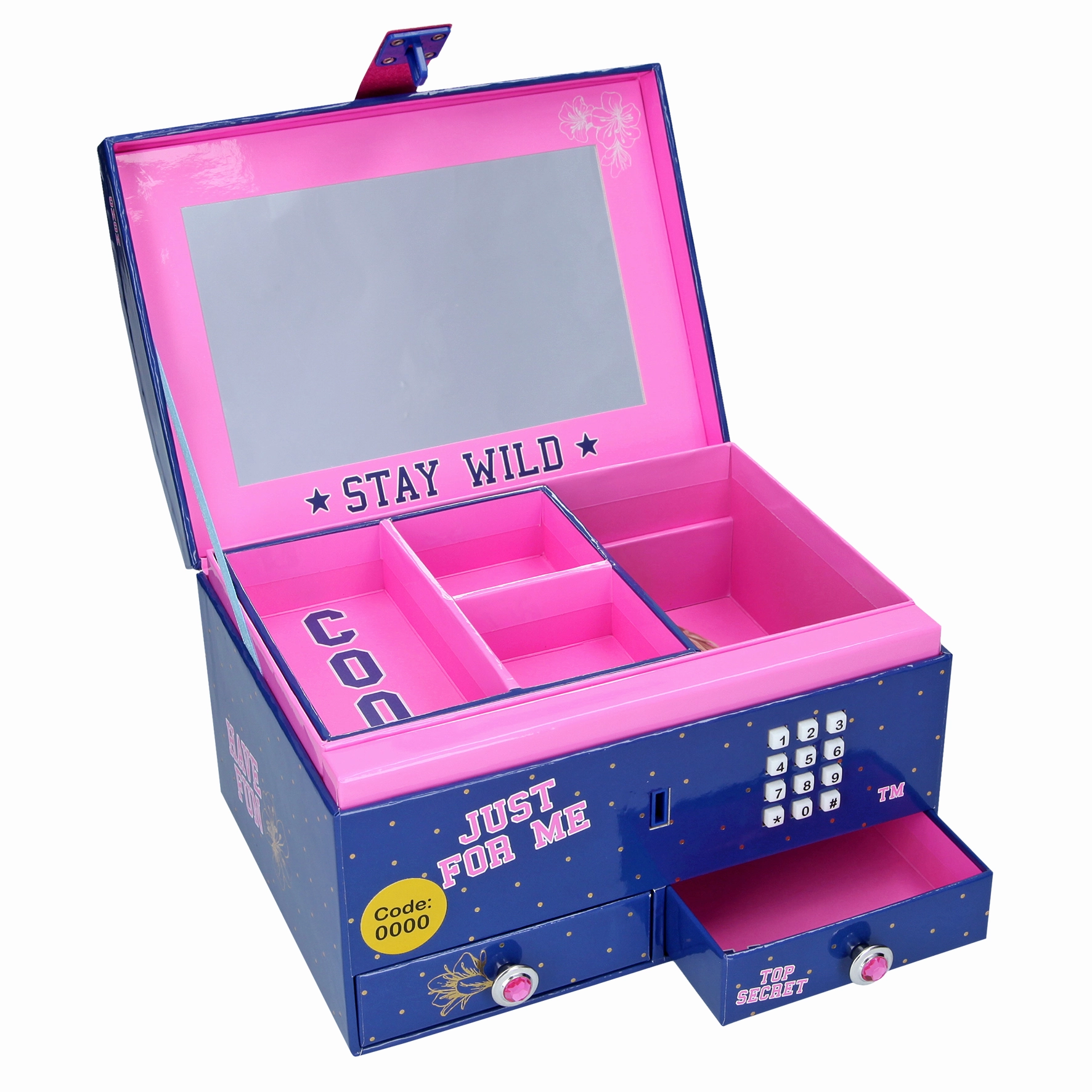 Depesche Topmodel Big Jewellery Box with Code and Sound Blue