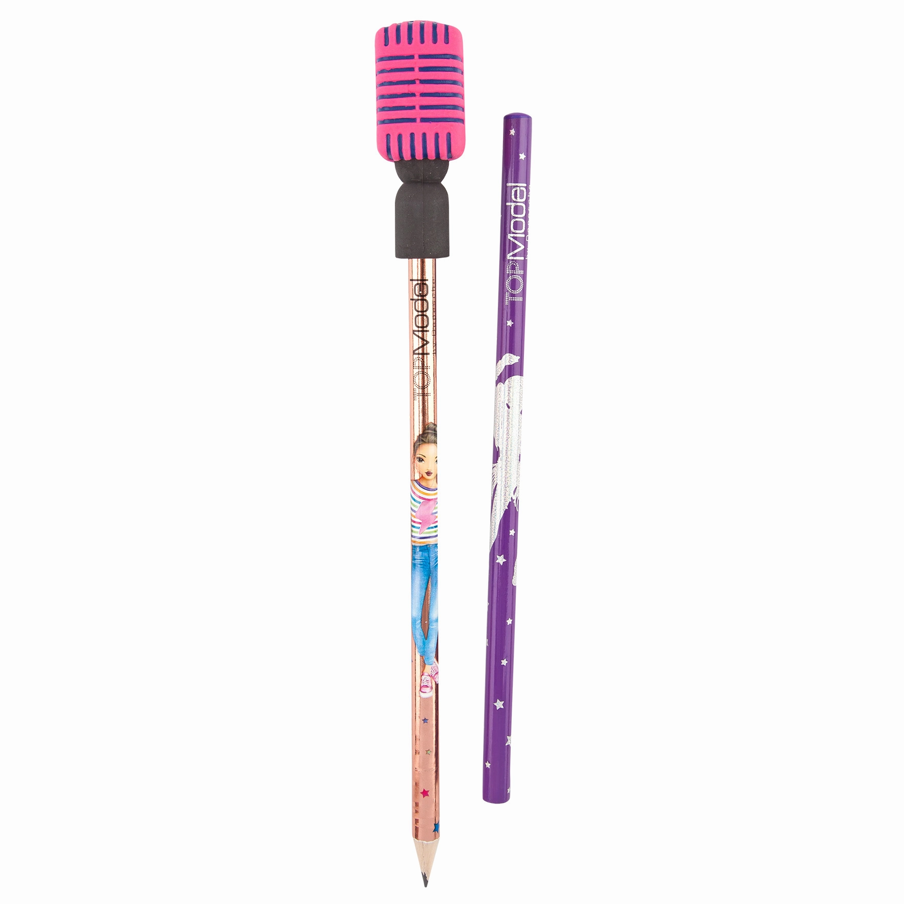 Depesche Topmodel Pencil with Micophone Eraser Topper Popstar (1pc)