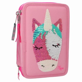 Depesche YLVI Filled Pencil Case Triple Rev. Sequins (1pc)