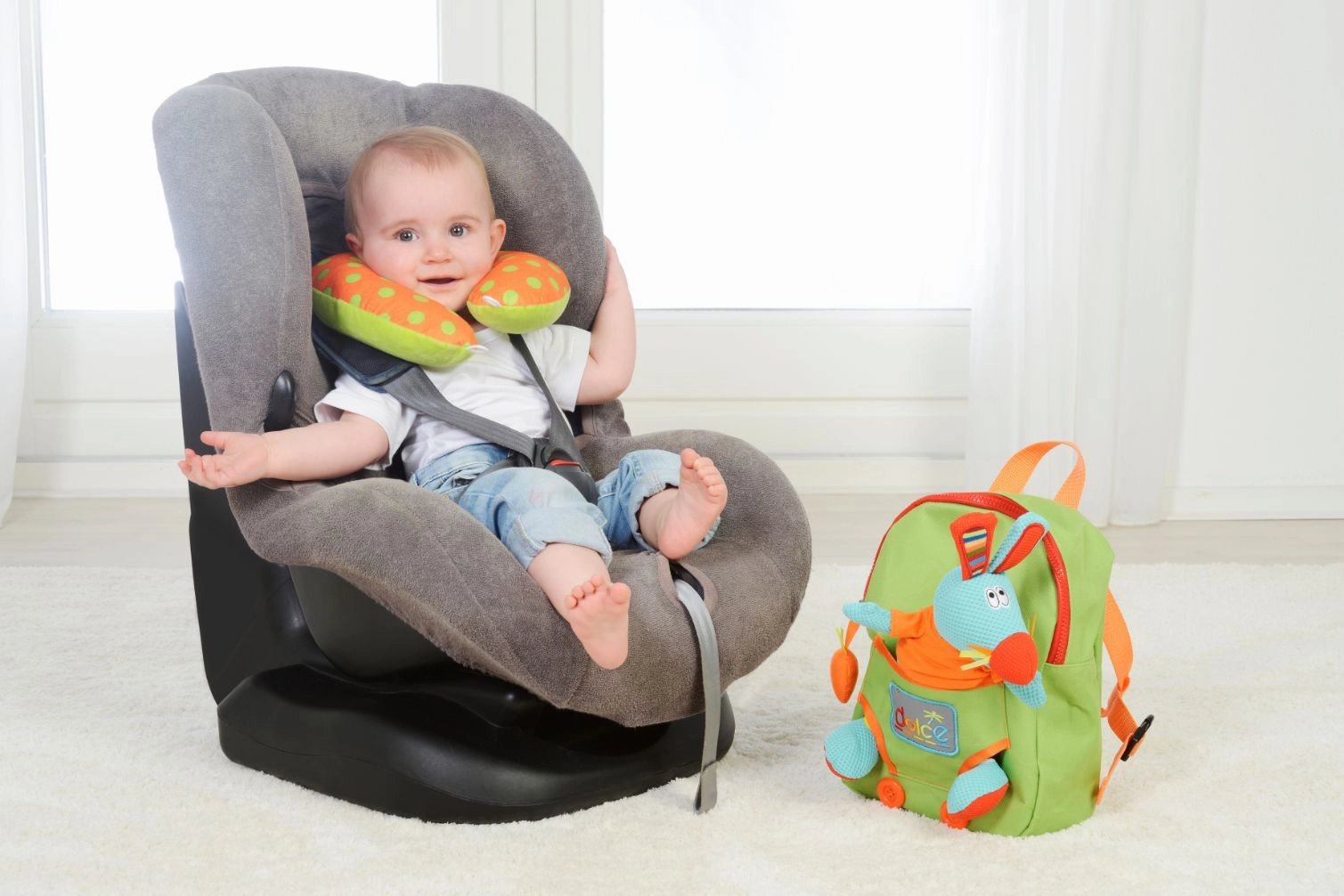 Dolce Toys Rabbit Back Pack With Neck Support