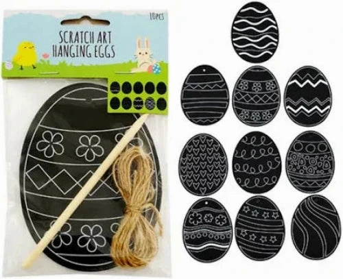 Easter Scratch Art Egg 10pc