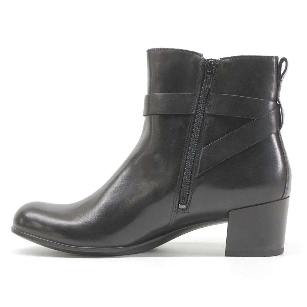 Ecco Dress Classic 35 Full Grain Leather Women's Ankle Heel Boots ecco Shoes