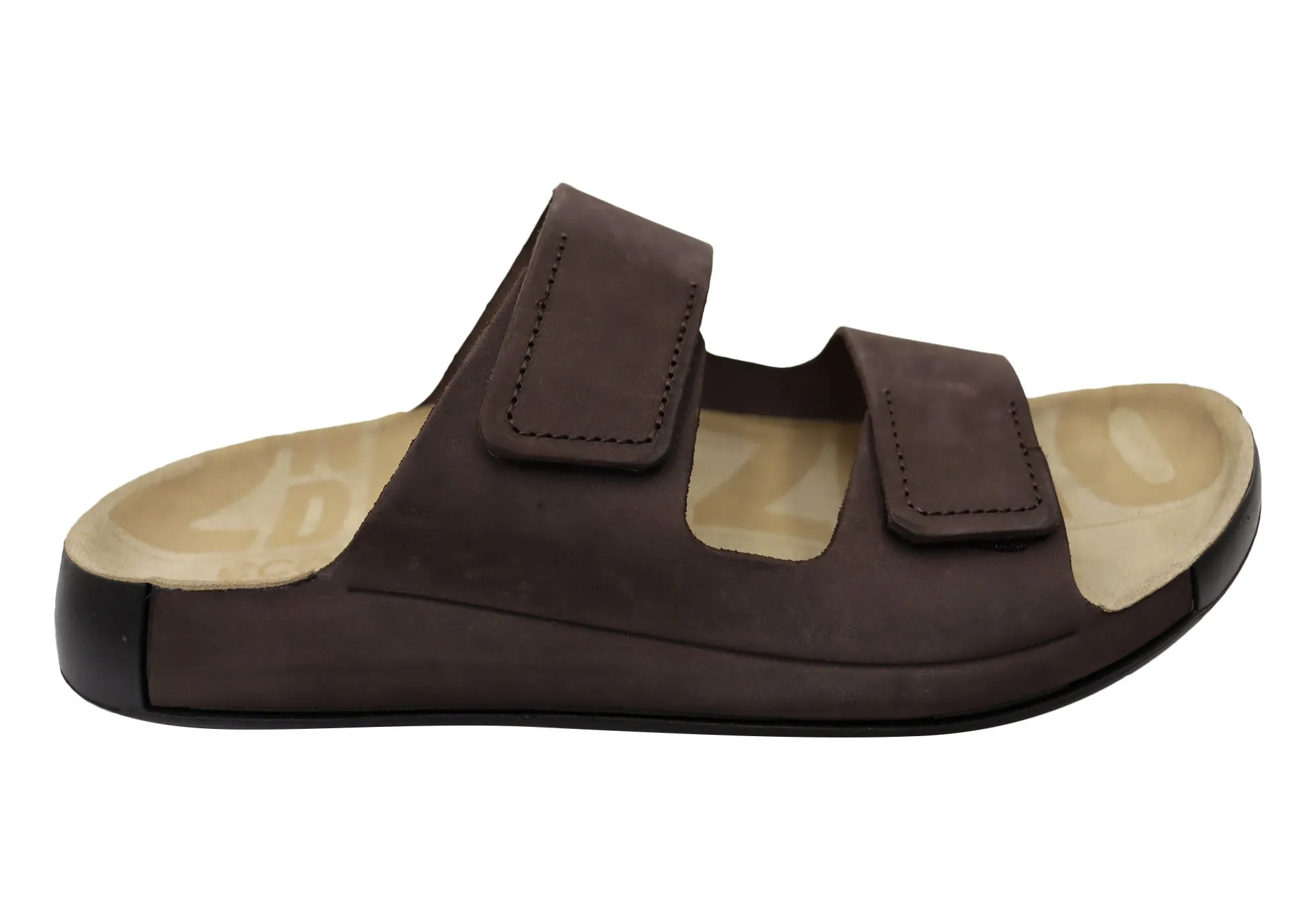 ECCO Mens Comfortable Leather 2nd Cozmo Slides Sandals ecco Shoes
