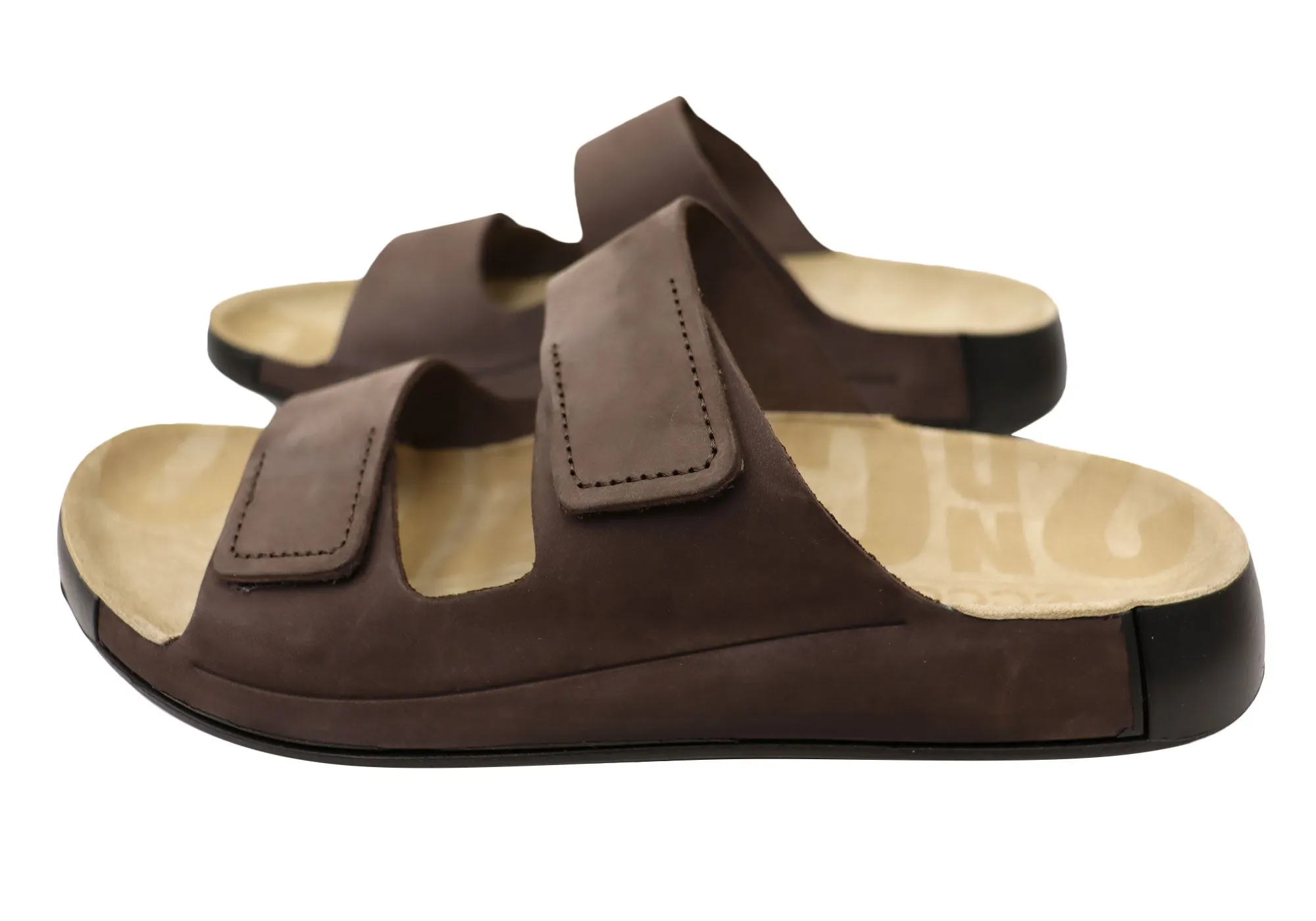 ECCO Mens Comfortable Leather 2nd Cozmo Slides Sandals ecco Shoes