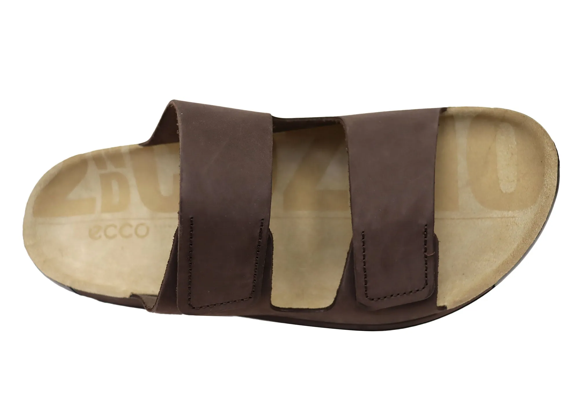 ECCO Mens Comfortable Leather 2nd Cozmo Slides Sandals ecco Shoes