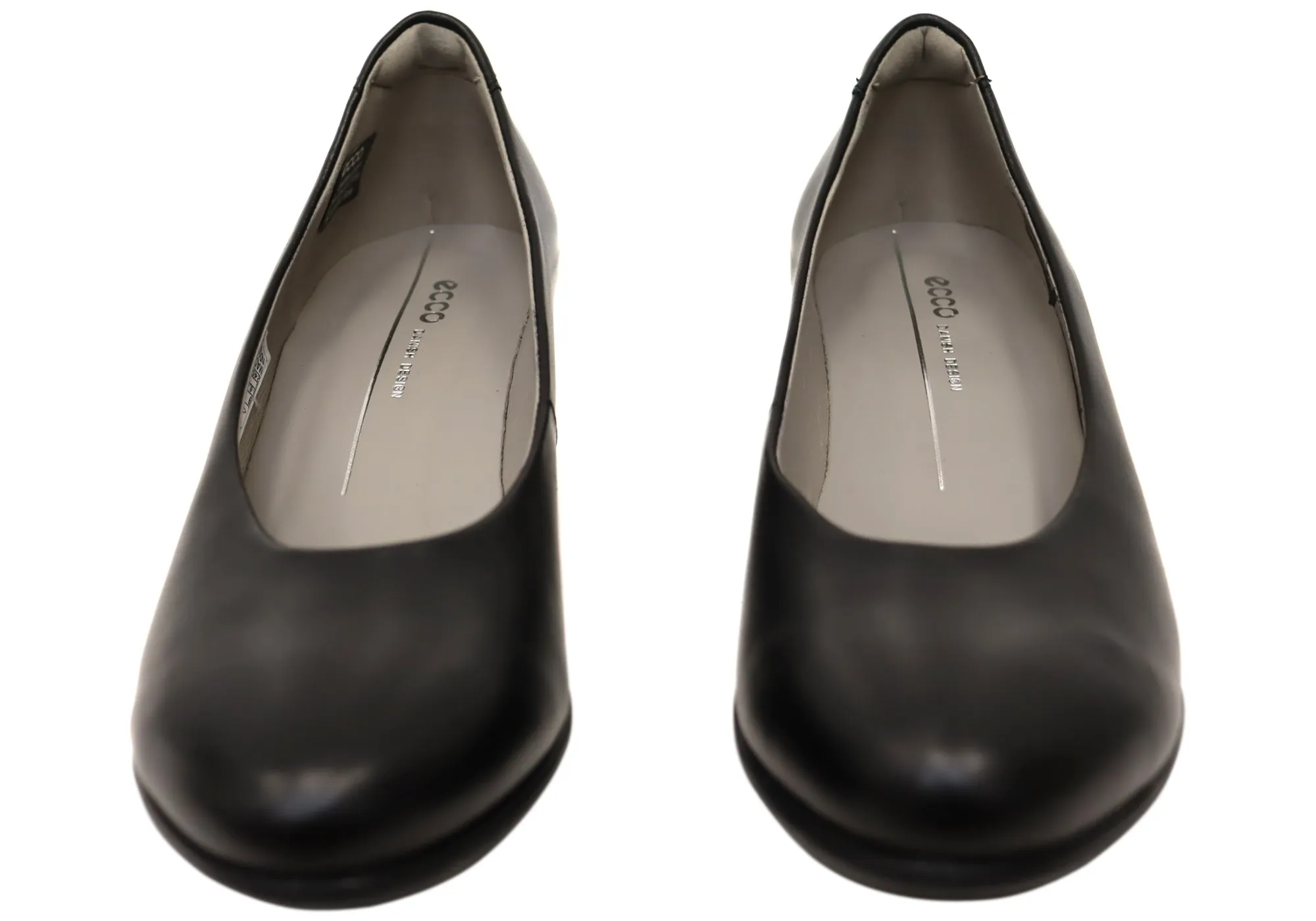 ECCO Sculptured 45 Womens Leather Block Heeled Pump Heels ecco Shoes