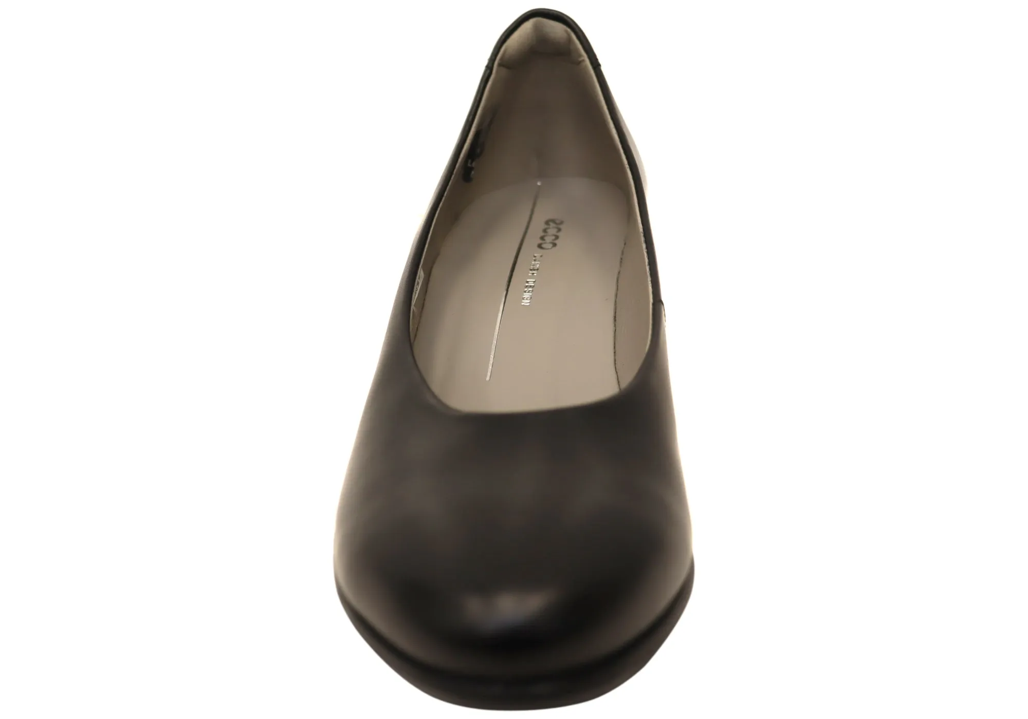 ECCO Sculptured 45 Womens Leather Block Heeled Pump Heels ecco Shoes
