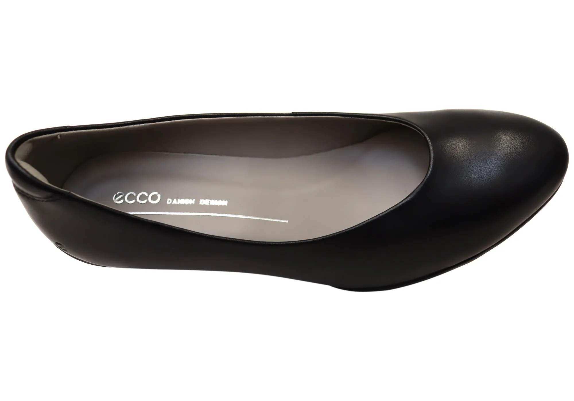 ECCO Sculptured 45 Womens Leather Block Heeled Pump Heels ecco Shoes