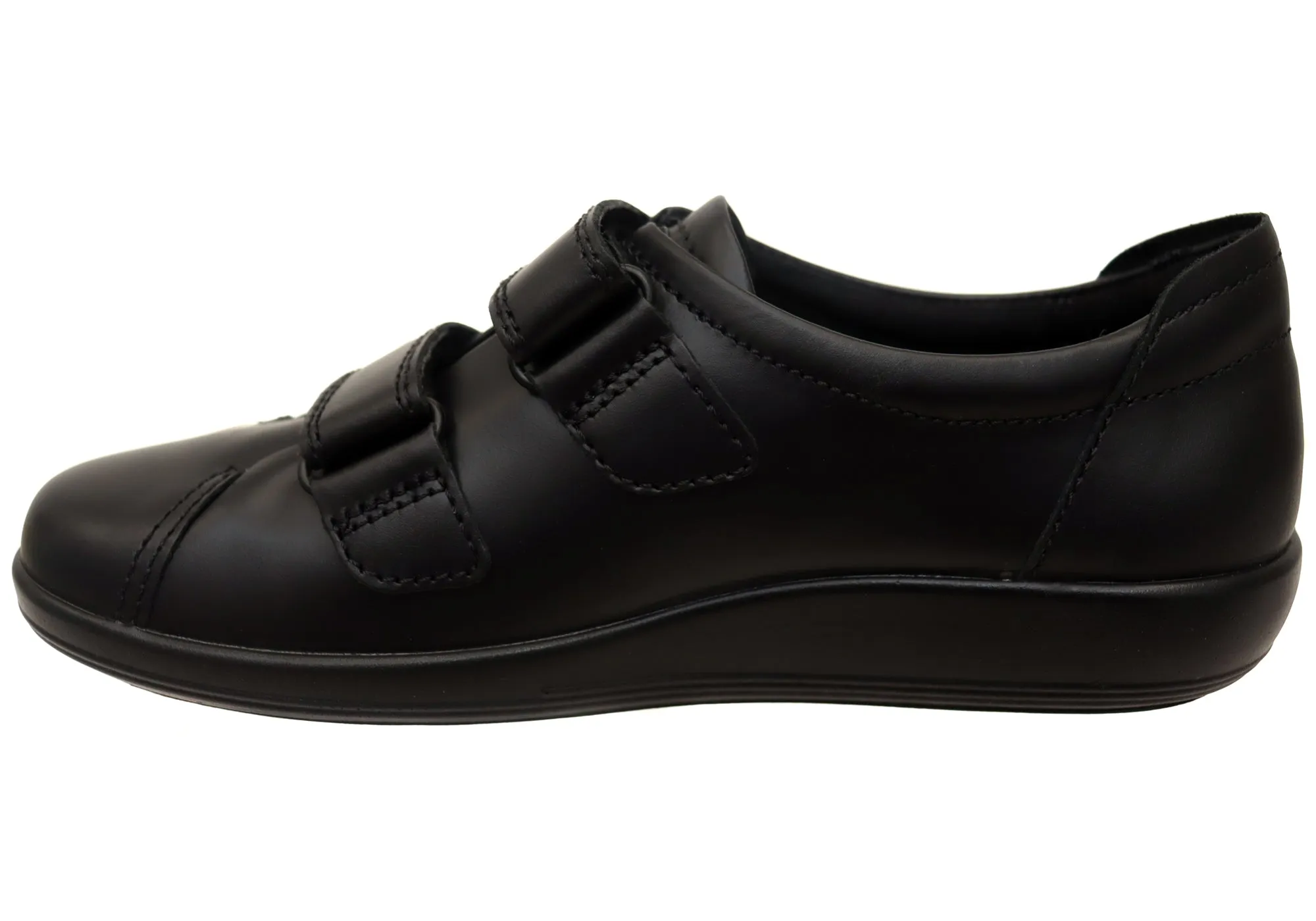 ECCO Soft 2.0 Womens Adjustable Straps Leather Walking Shoes ecco Shoes