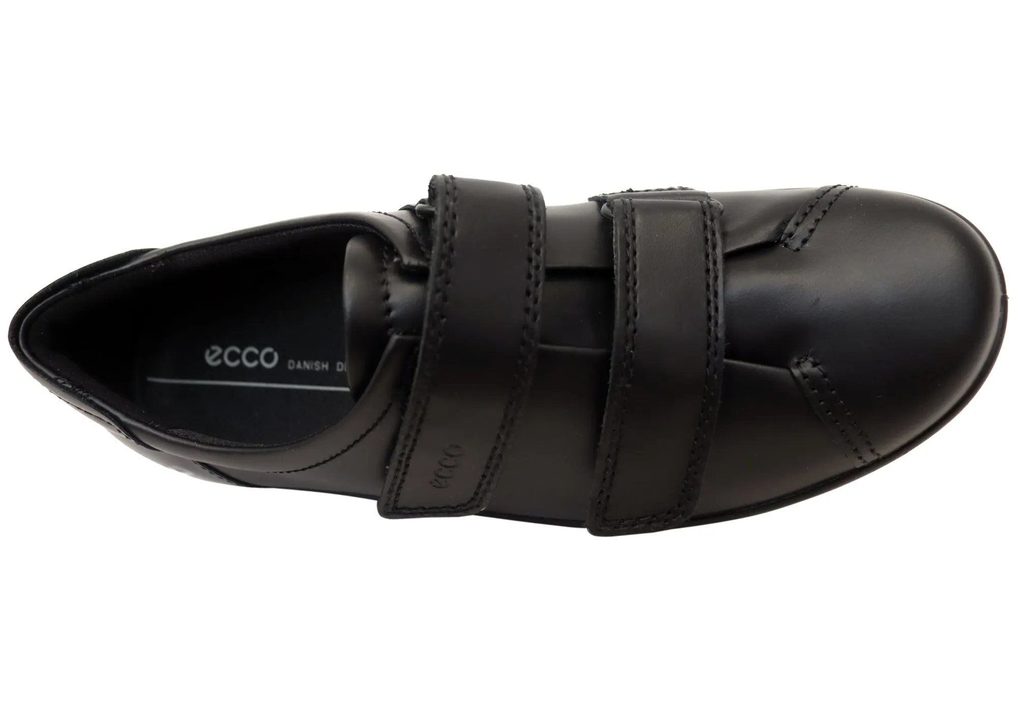 ECCO Soft 2.0 Womens Adjustable Straps Leather Walking Shoes ecco Shoes