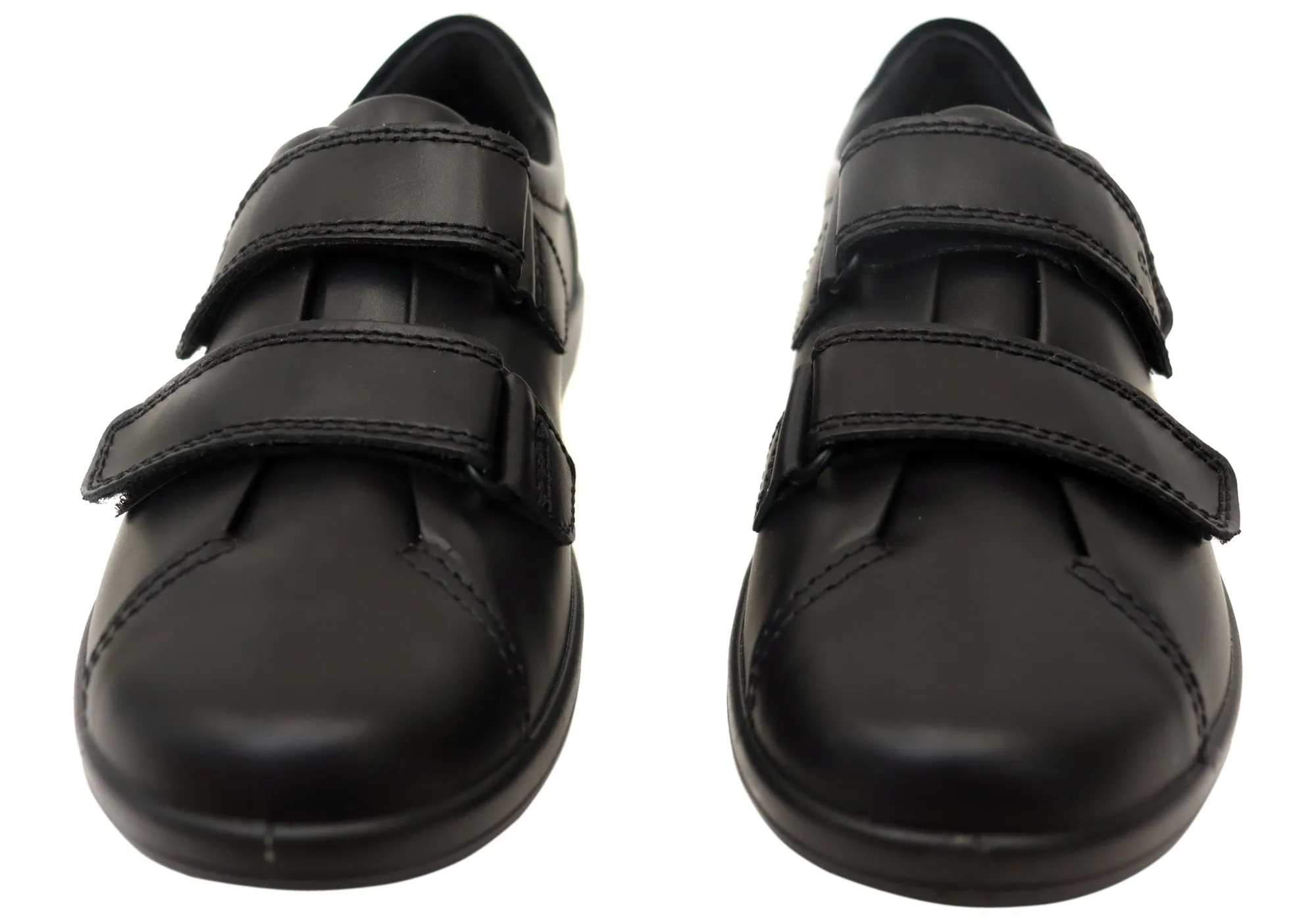 ECCO Soft 2.0 Womens Adjustable Straps Leather Walking Shoes ecco Shoes