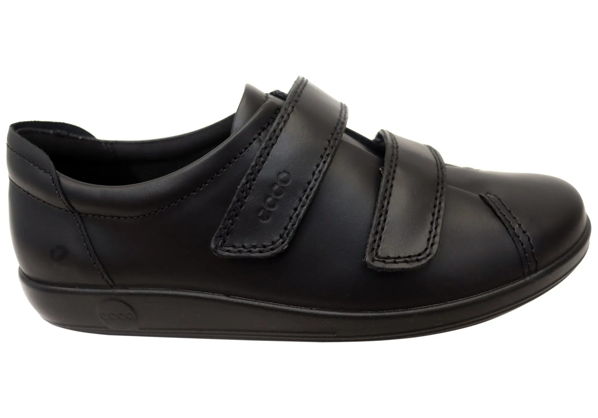 ECCO Soft 2.0 Womens Adjustable Straps Leather Walking Shoes ecco Shoes