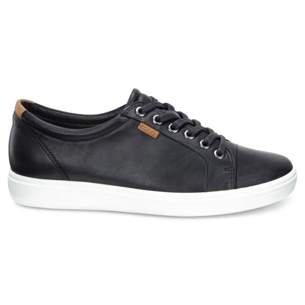 Ecco Soft 7 Full Grain Leather Women's Lace Up Trainers ecco Shoes