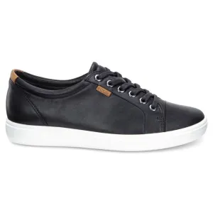 Ecco Soft 7 Full Grain Leather Women's Lace Up Trainers ecco Shoes