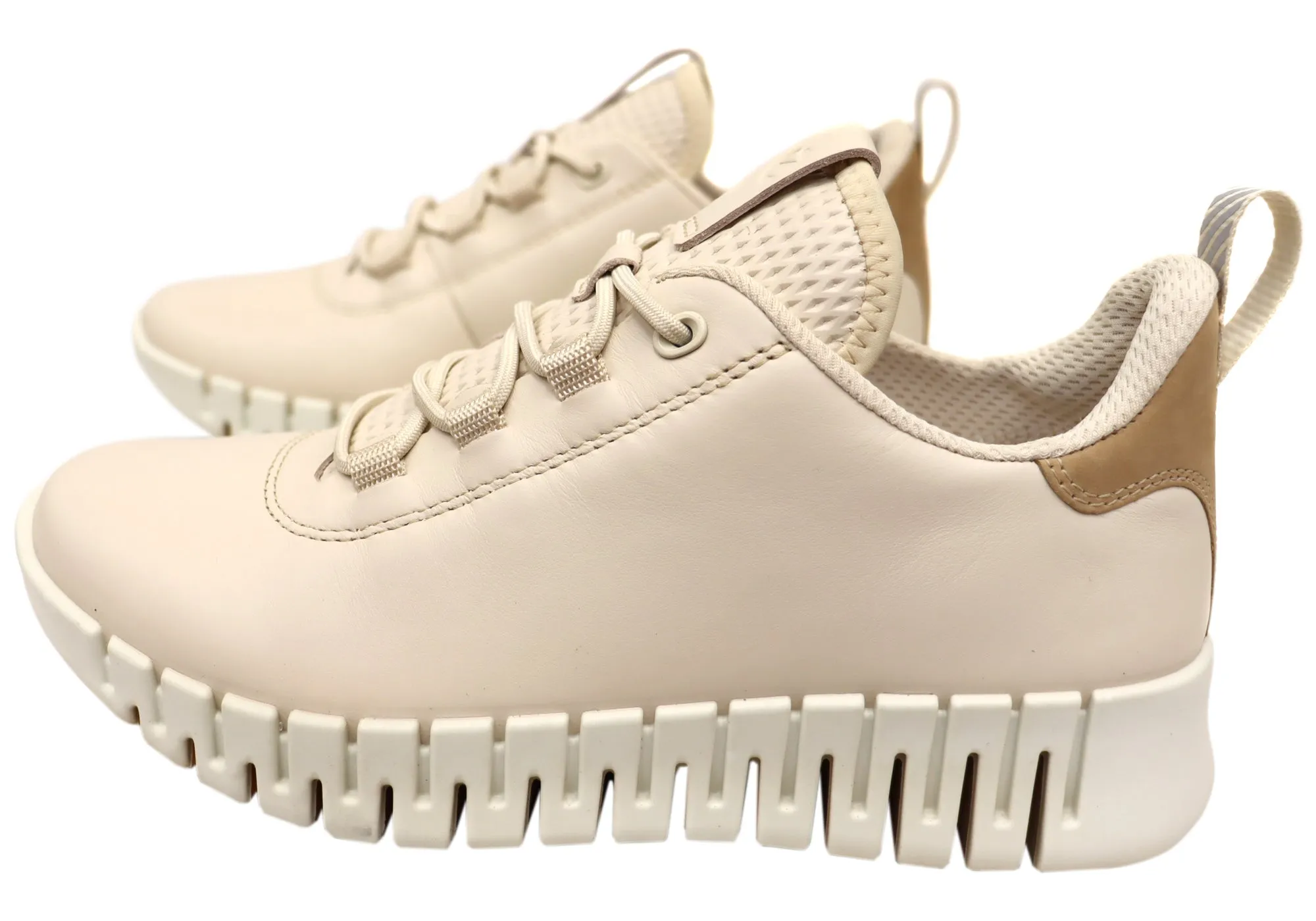 ECCO Womens Comfortable Leather Gruuv Sneakers Shoes ecco Shoes