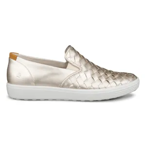 Ecco Women's Soft 7 Slip-On Woven Gold ecco Shoes
