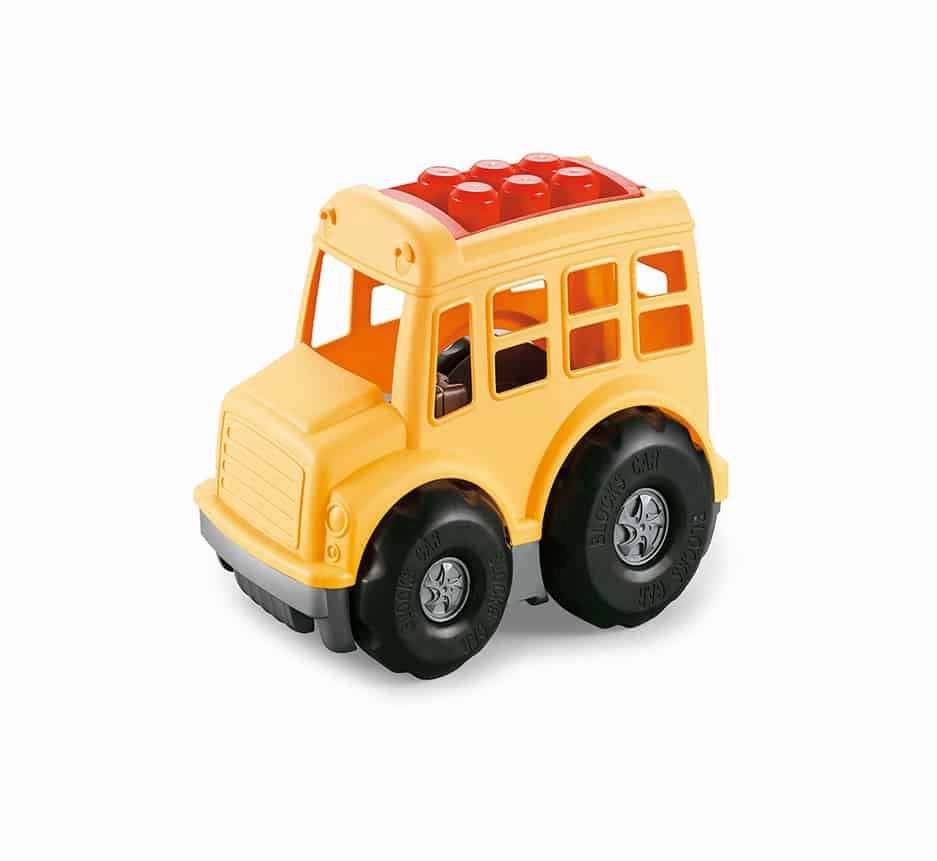 ECO FRIENDLY CARTOON CAR 6 BRICKS VEHICLE 11PCS-ROLL UP