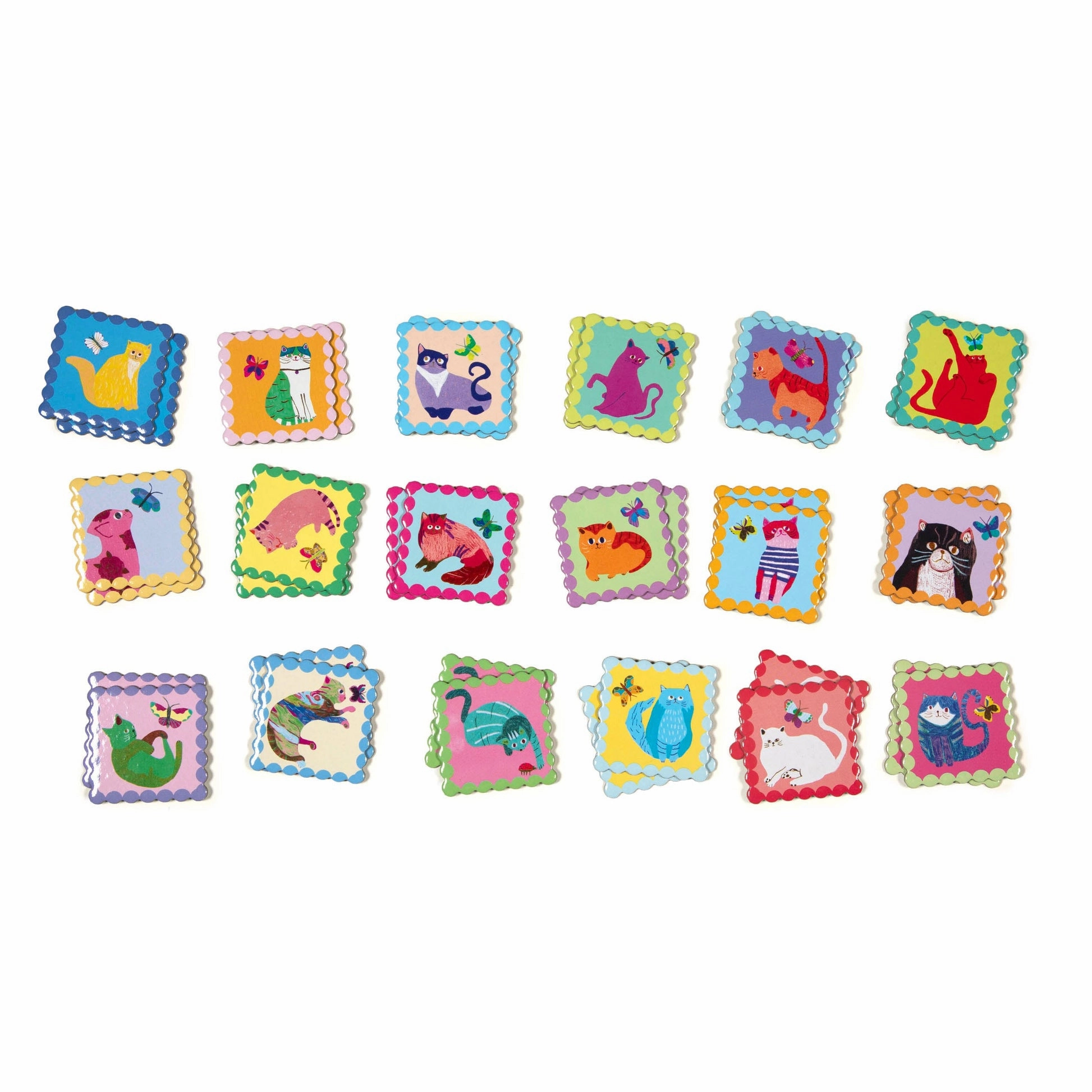 eeBoo Cats Little Square Memory Game