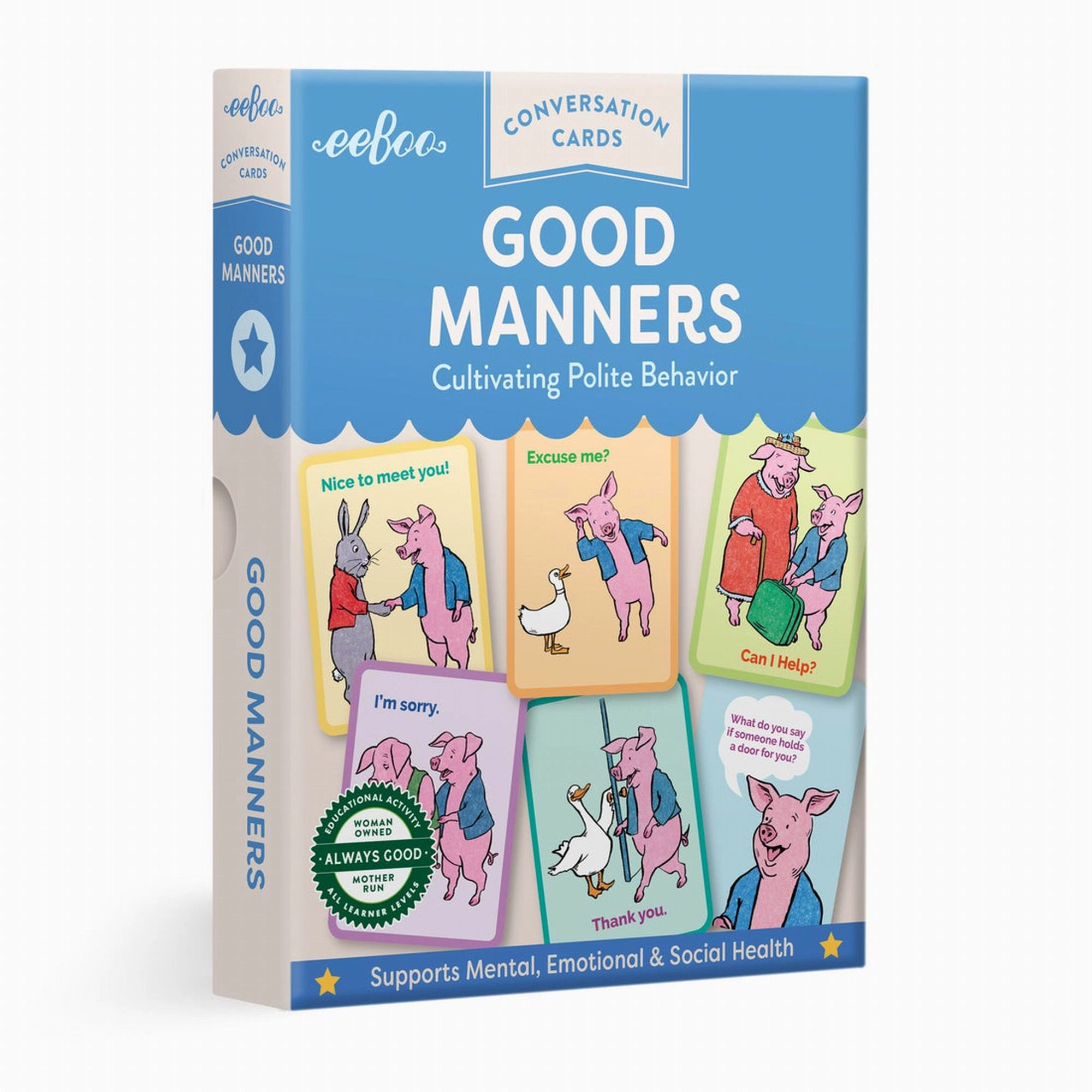 eeBoo Good Manners Conversation Cards  New Packaging