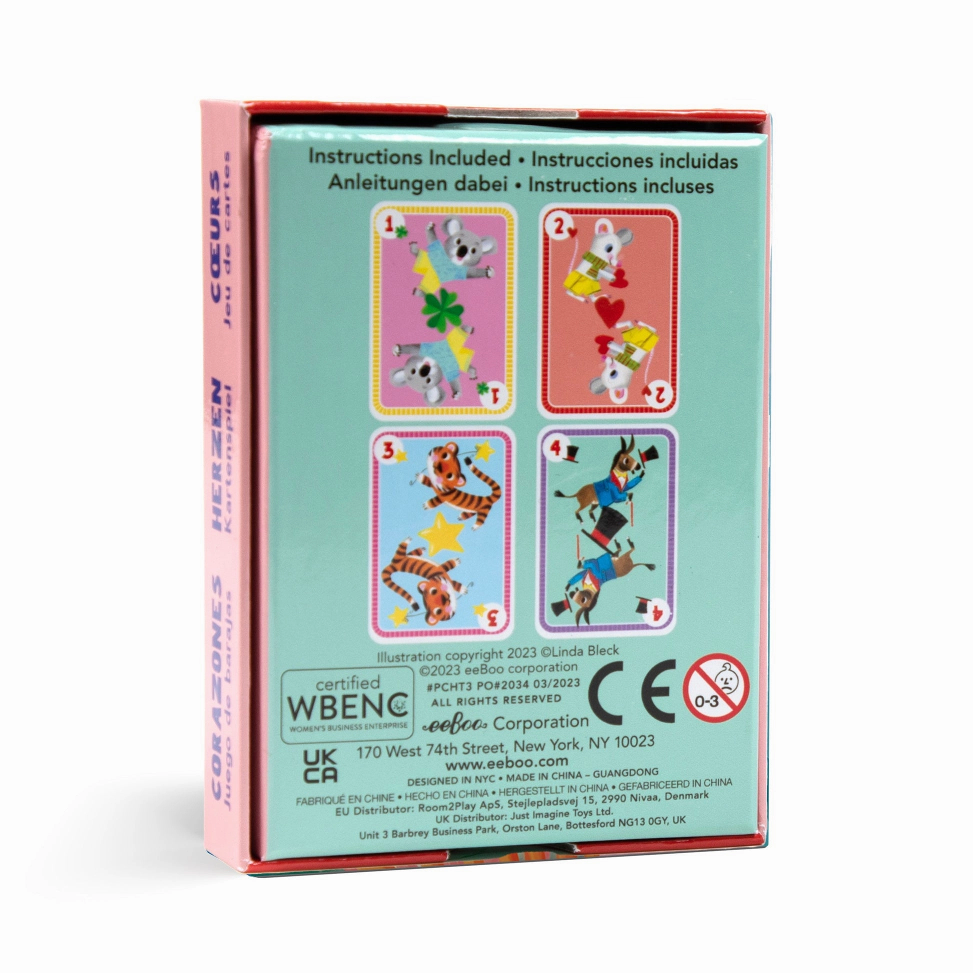eeBoo Hearts Playing Cards (3rd Ed)