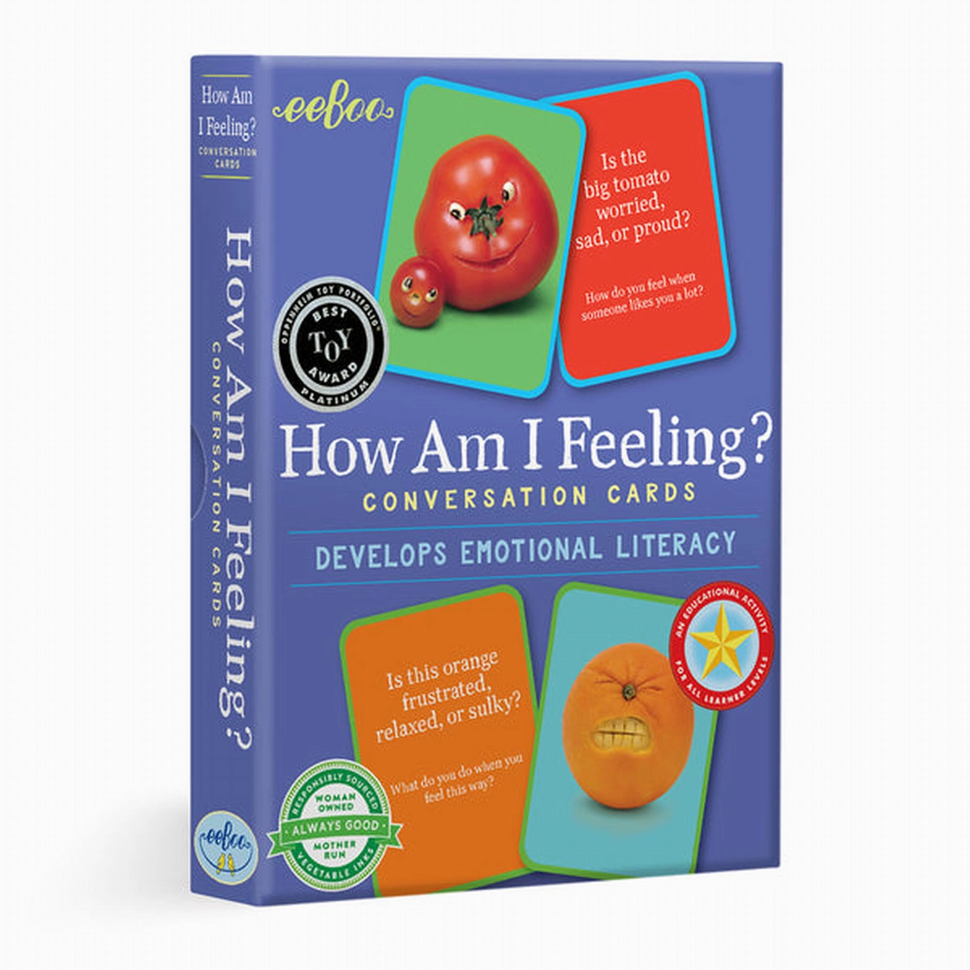 eeBoo How Am I Feeling Conversation Cards  New Packaging