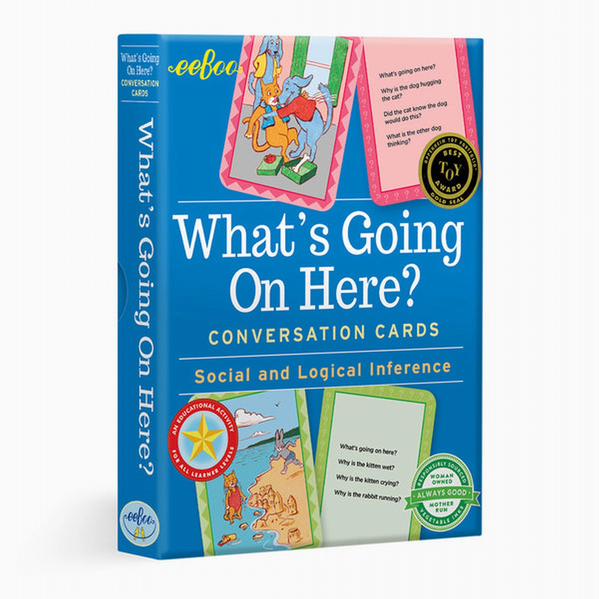 eeBoo Whats Going On Here Conversation Cards  New Packaging