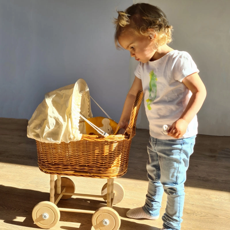 Egmont Toys Pram Wicker Eggshell