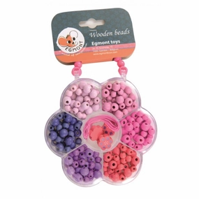 Egmont Toys Wooden Beads in a Flower Box