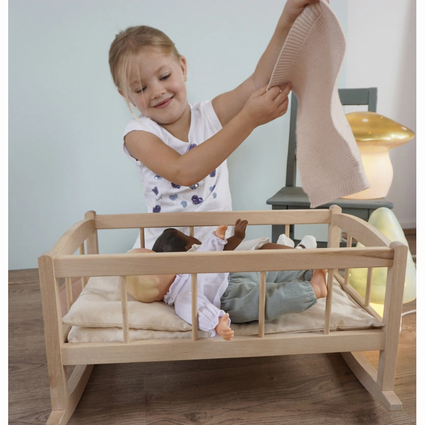 Egmont Toys Wooden Cradle with Knitted Blanket