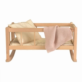 Egmont Toys Wooden Cradle with Knitted Blanket