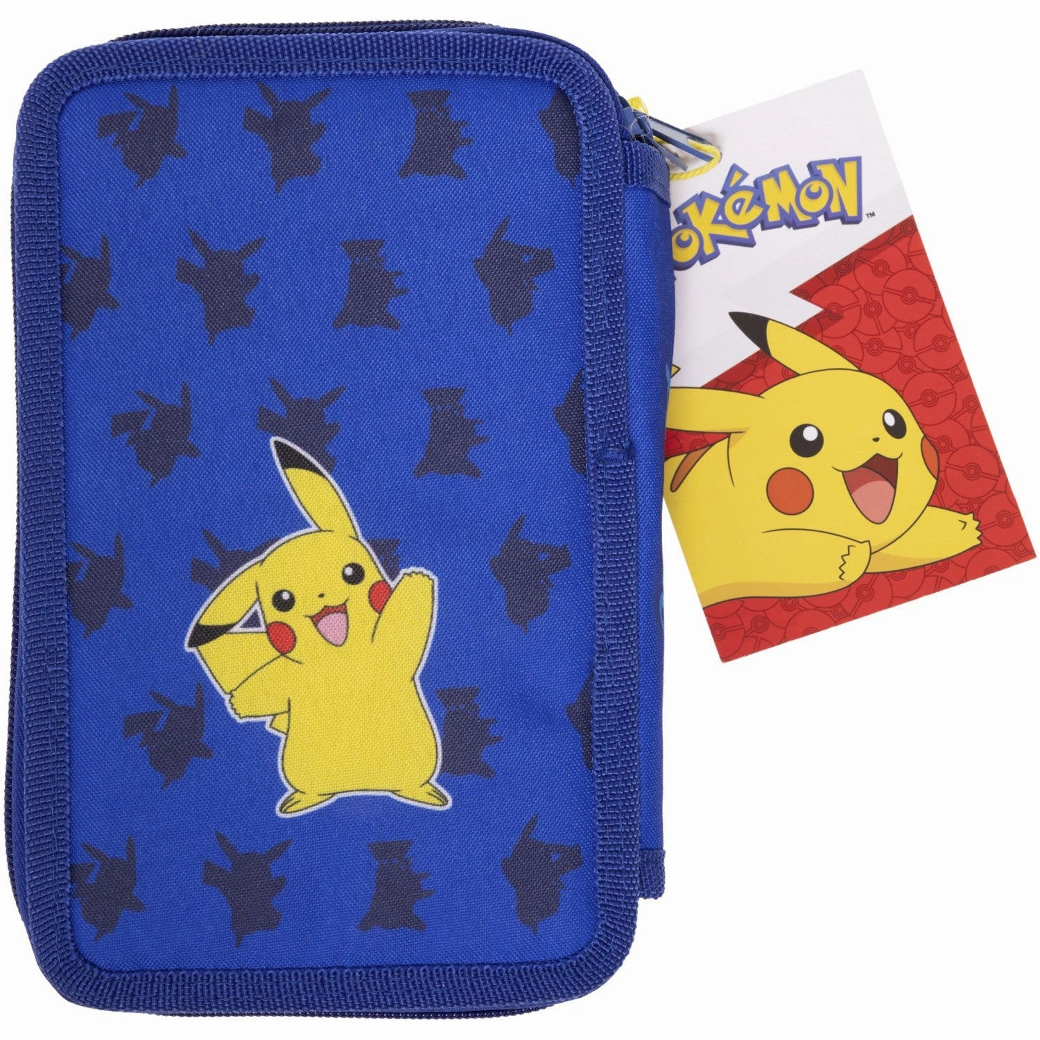 Euromic Pokmon Fyldt Pencil Case med 2 rum, 300D rich nylon, 19.5 x 12.5 x 5 cm