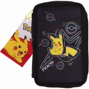 Euromic Pokmon Neon dobbeltd?kkert penal hus med fyld