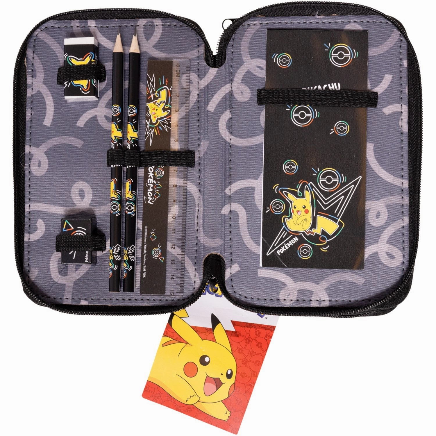 Euromic Pokmon Neon dobbeltd?kkert penal hus med fyld