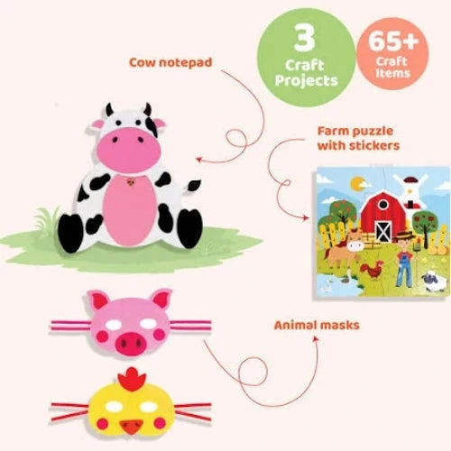 Farm Friends 3 in 1 DIY Craft Box