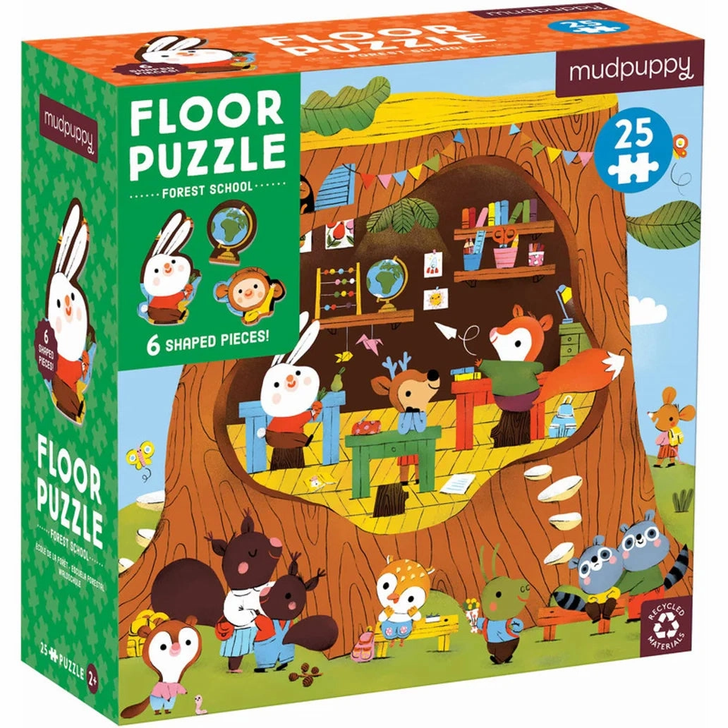 Floor Puzzle Forest School 25 pieces Mudpuppy