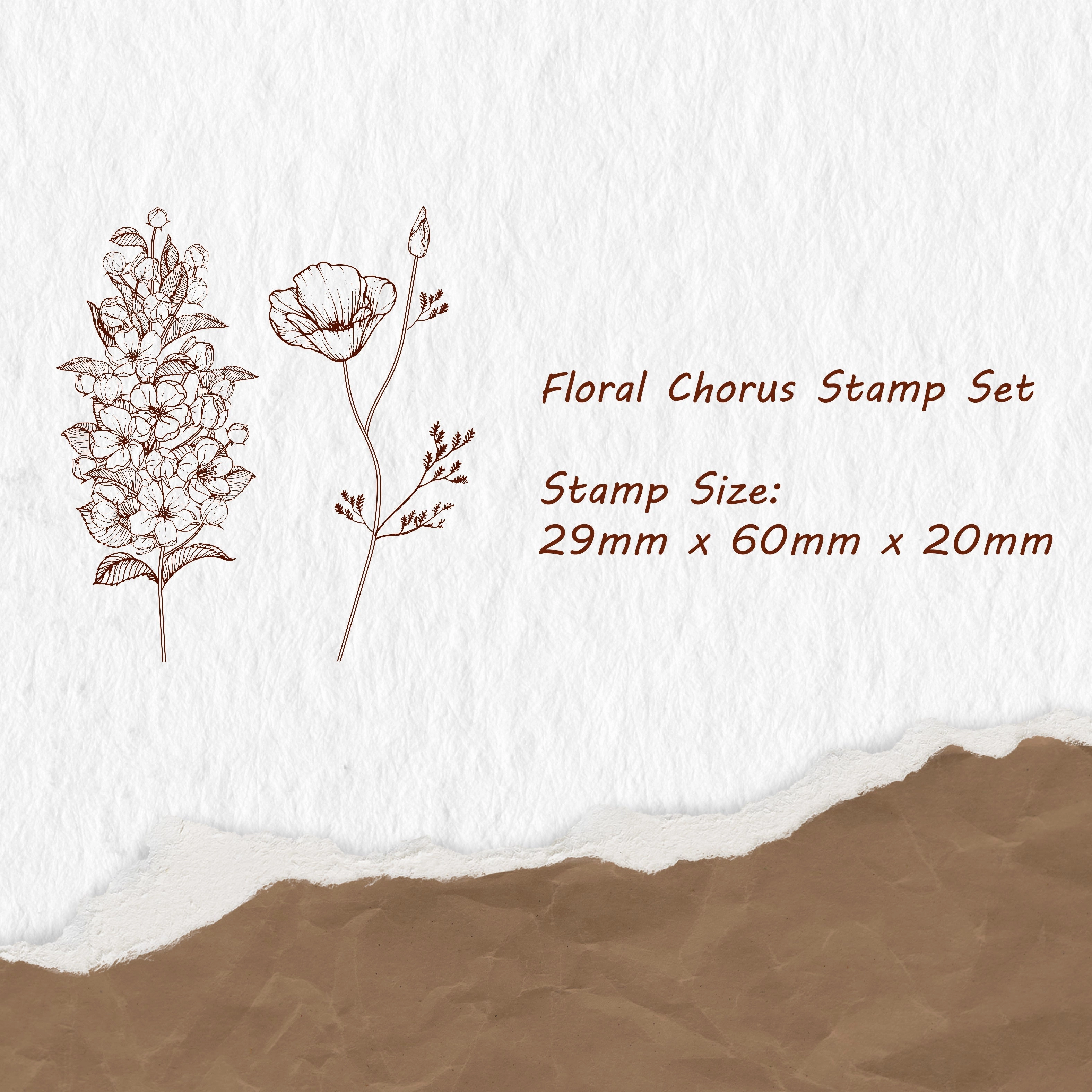 Floral Chorus Stamp Set by The Washi Tape Shop