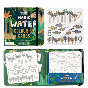 Floss & Rock Magic Colour Changing Water Cards - Dinosaur