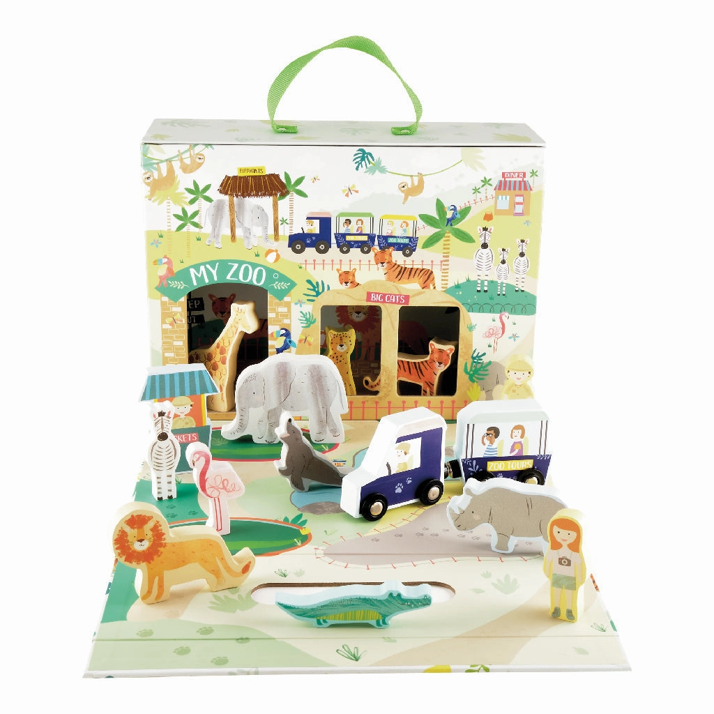 Floss & Rock Playbox with Wooden Pieces - Jungle