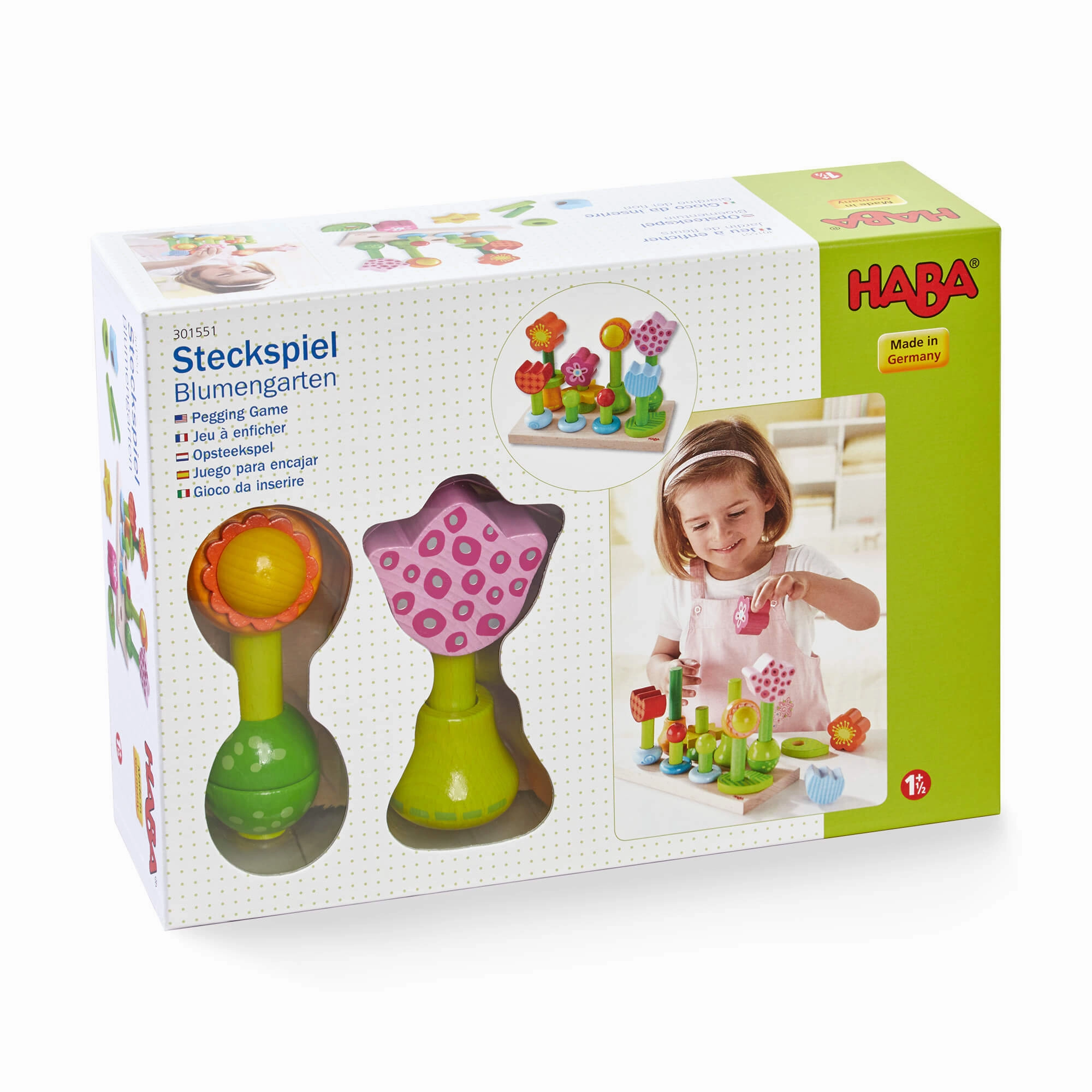 Flower Garden Wooden Sorting and Stacking Game
