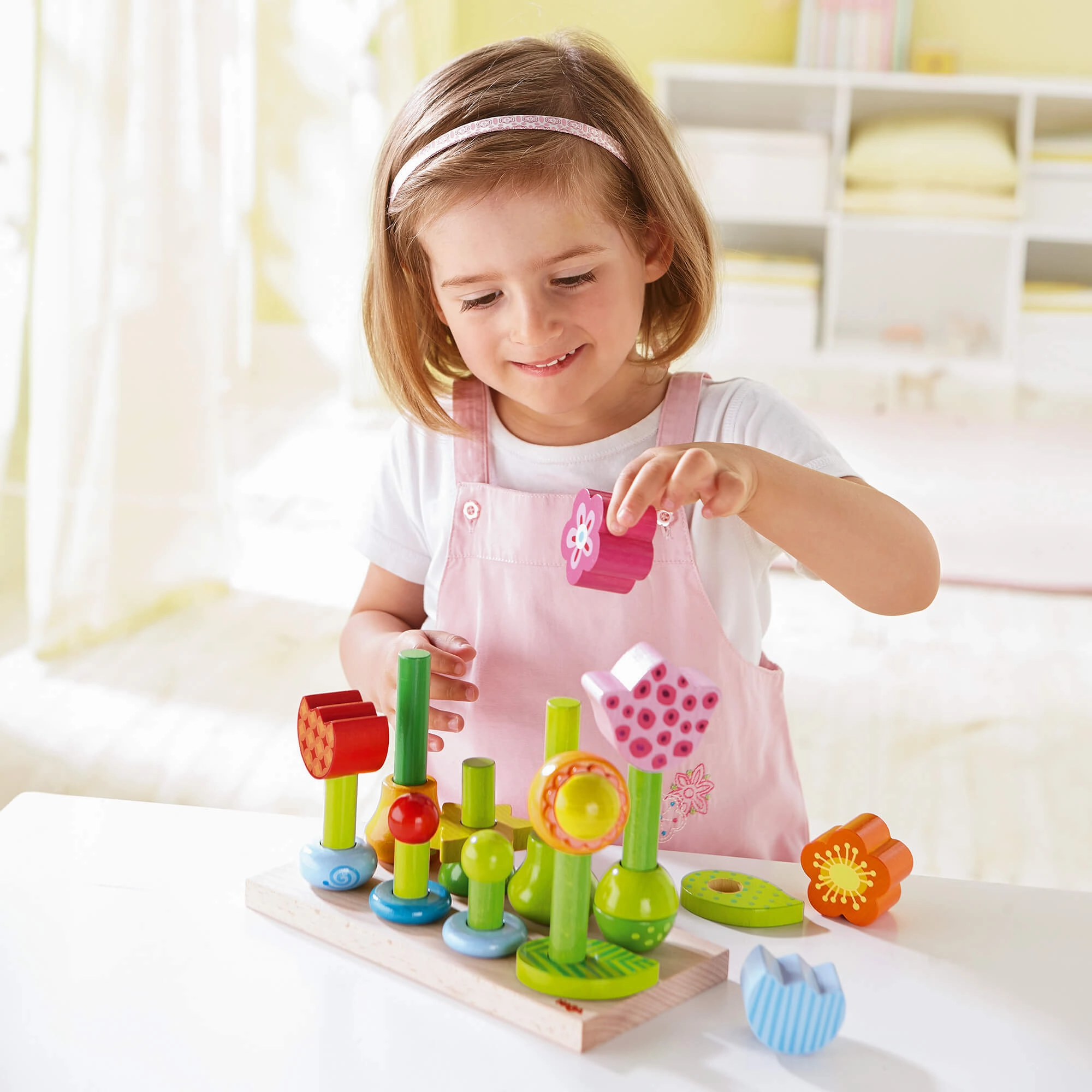 Flower Garden Wooden Sorting and Stacking Game
