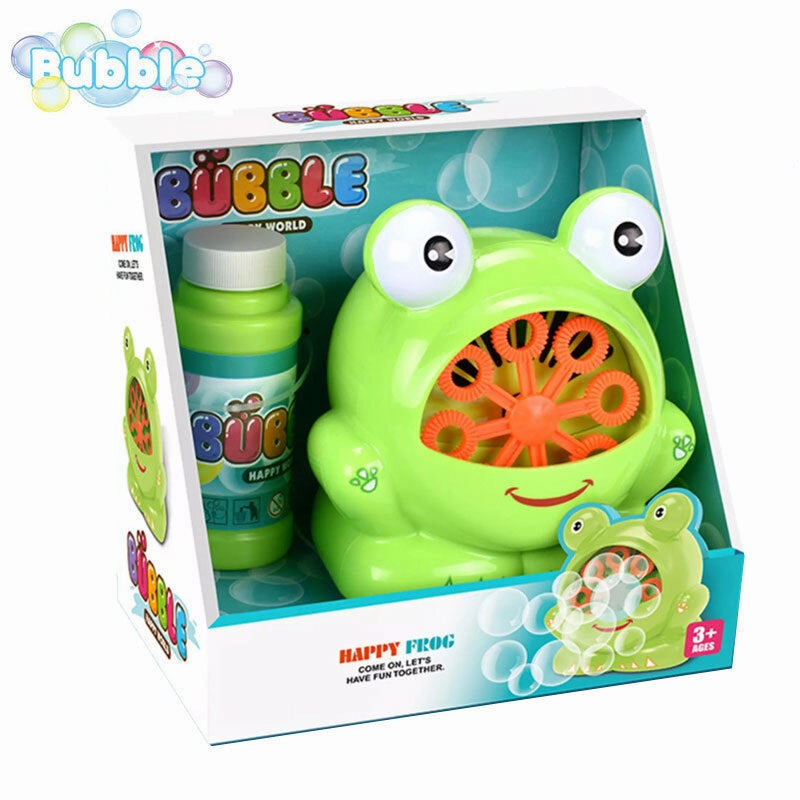 Frog Bubble Fun Soap Bubble Machine Set for Kids