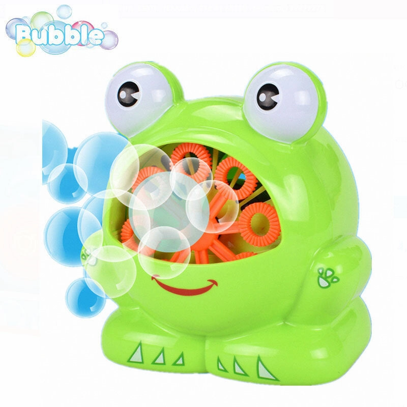 Frog Bubble Fun Soap Bubble Machine Set for Kids