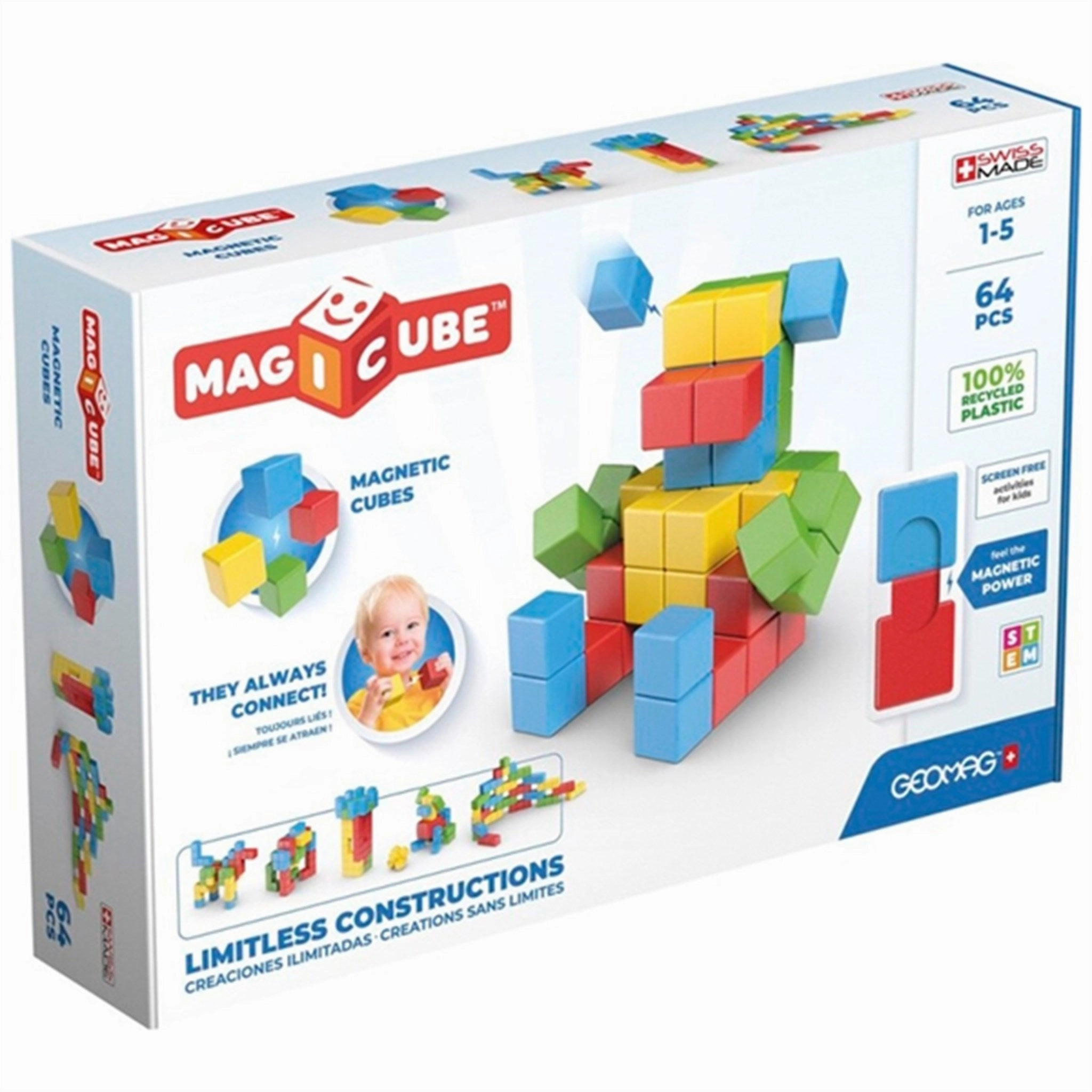 Geomag Magicube Full Color Recycled Try Me 64 pcs